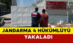 Karaman'da Jandarma hapis cezası olan 4 hükümlüyü yakaladı