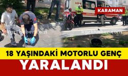 Karaman’da motosikletle otomobil çarpıştı: 18 yaşındaki genç yaralandı