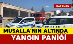 Karaman’da Musalla'nın altında yangın paniği