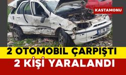 Kavşakta 2 araç çarpıştı: 2 yaralı