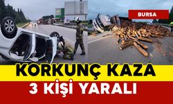 Korkunç kazada 3 kişi yaralandı
