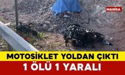 Manisa’da motosiklet yoldan çıktı: 1 ölü, 1 yaralı