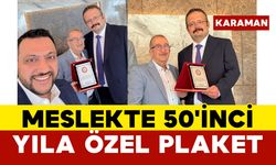 Meslekte 50'inci Yıla Özel Plaket
