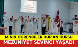 Minik Öğrenciler Kur’an Kursu Mezuniyet Sevinci Yaşadı