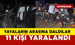Önce çarpıştılar sonra savrularak yayaların arasına daldılar: 11 yaralı