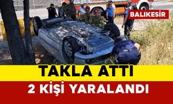 Otomobil takla attı: 2 yaralı