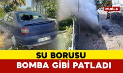 Su borusu bomba gibi patladı site savaş alanına döndü