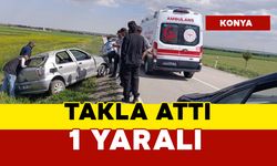 Takla atan otomobilde 1 kişi yaralandı