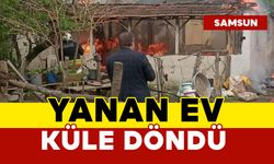Yanan ev küle döndü