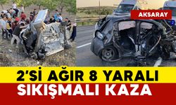 Feci kazada araçta sıkıştılar: 2'si ağır 8 yaralı