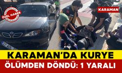 Karaman’da motokurye otomobille çarpıştı: 1 yaralı