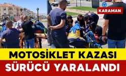 Karaman’da Motosiklet Kazası: Sürücü Yaralandı