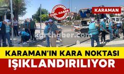 Karaman’da sık sık kaza olan Valilik Kavşağı ışıklandırılıyor