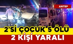 Katliam gibi kazada 2'si çocuk 5 kişi  öldü, 2 kişi yaralandı