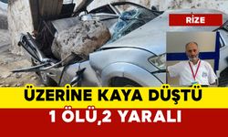 Seyir halinde üzerine kaya düştü: 1 ölü, 2 yaralı