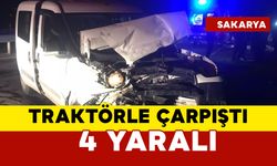 Traktörle çarpıştı: 4 yaralı
