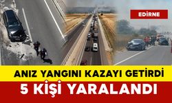Anız yangını kazayı getirdi: 5 yaralı