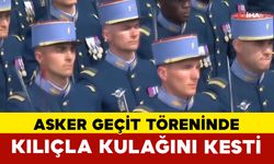 Askeri öğrenci, geçit töreninde salladığı kılıçla kulağını kesti