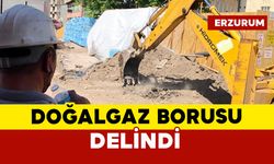 Doğalgaz borusu delindi