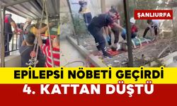 Epilepsi nöbeti geçiren şahıs 4. kattan düştü