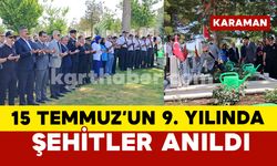 Karaman'da 15 Temmuz'un 9. yılında şehitler anıldı