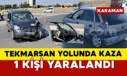 Karaman’da otomobille hafif ticari araç çarpıştı: 1 yaralı