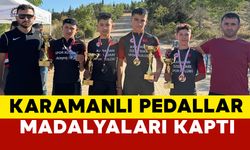 Karamanlı pedaller madalyaları kaptı