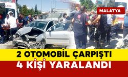 Otomobiller çarpıştı: 4 kişi yaralı