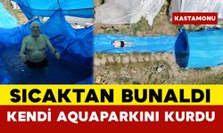 Sıcaktan Bunaldı: Kendi Aquaparkını Kurdu