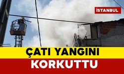 4 katlı binada çatı yangını
