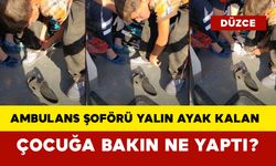 Ambulans Şoförü Yalın Ayak Kalan Çocuğa Bakın Ne Yaptı?