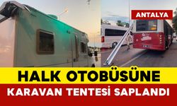 Halk otobüsüne saplandı