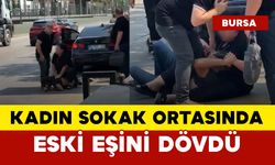 Kadın Sokak Ortasında Eski Eşini Dövdü