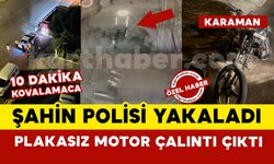 Karaman’da Şahin Polisi Yakaladı: Plakasız Motor, Çalıntı Çıktı