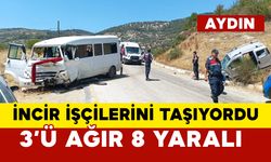Minibüsle hafif ticari araç çarpıştı: 3'ü ağır 8 yaralı