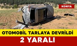 Otomobil Tarlaya Devrildi: 2 Yaralı