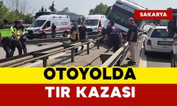 Otoyolda tır kazası