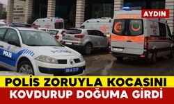 Polis zoruyla kocasını hastaneden kovdurup doğuma girdi