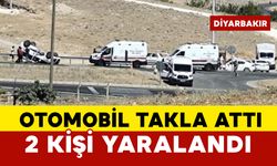 Takla atan otomobilde 2 şahıs yaralandı