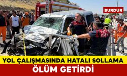 Yol çalışması olan yerde hatalı sollama ölüm getirdi
