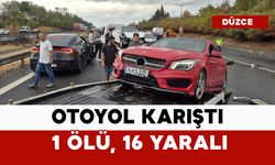 Otoyol karıştı: 1 ölü,16 yaralı