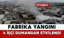 Fabrika yangınında 4 işçi dumandan etkilendi