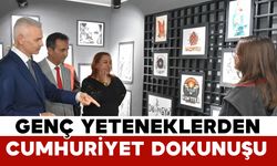 Genç yetenekler cumhuriyet coşkusunu tuvale taşıdı