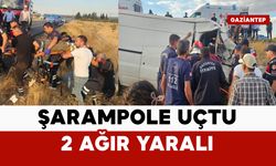 Kamyonet şarampole uçtu: 2 ağır yaralı