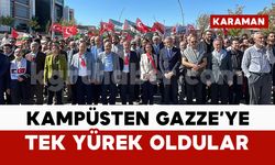 KMÜ’de öğrenciler ve akademisyenler Gazze için yürüdü