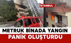 Metruk binada çıkan yangın panik oluşturdu