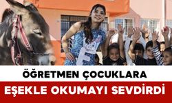 Öğretmen, çocuklara eşekle okuma yazmayı sevdirdi