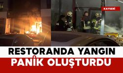 Restoranda yangın paniği