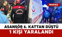 Asansör 6. kattan yere düştü: 1 yaralı