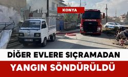 Diğer evlere sıçramadan söndürüldü